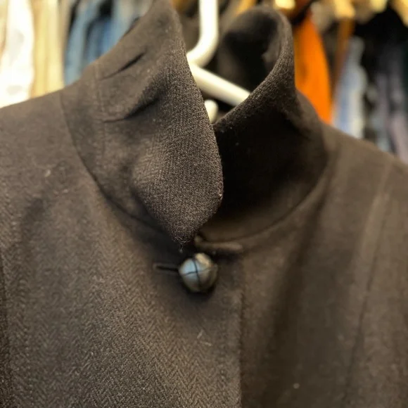 J Crew Black tweed stand collar jacket size 4 - Picture 4 of 6